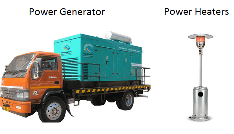 Get Professional Grade Heater and Generators Rentals with Vardayani Power